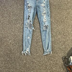 Distressed Blue Women's Jeans